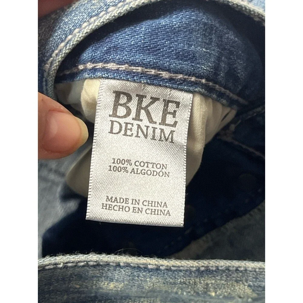 Buckle BKE Jeans Mens 30R Carter Bootleg Thick Stitch Distressed Western 31x30.5